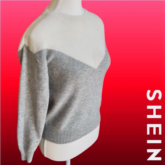 SHEIN Women's Two-Tone Sweater - Picture 2 of 9